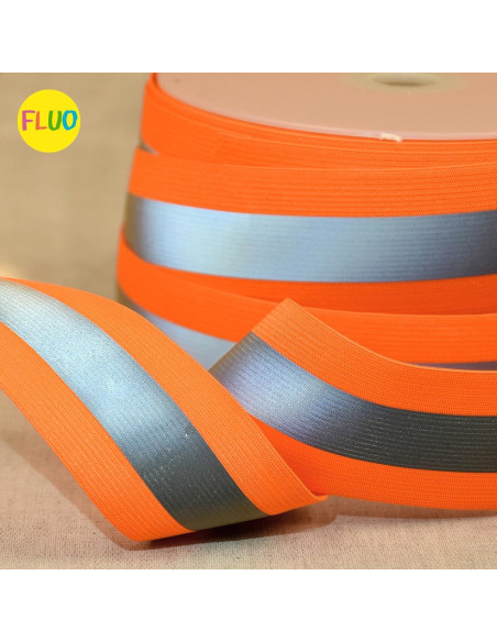 Elástico refletor - Laranja fluorescente