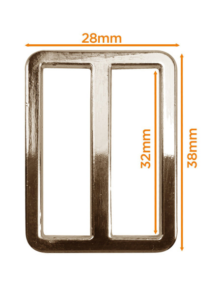 Fivela de metal premium - Ouro claro 32 mm