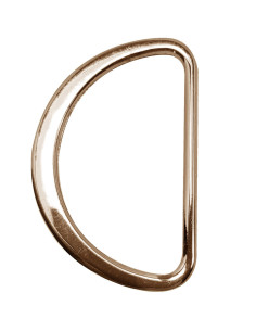 Meia argola plana soldada 32 mm - Ouro claro