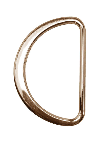 Meia argola plana soldada 32 mm - Ouro claro