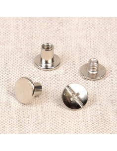8 conjuntos de parafusos chicago 10 mm x 6 mm - Prata