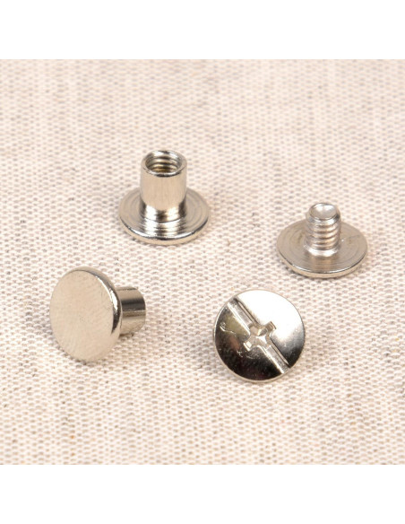 8 conjuntos de parafusos chicago 10 mm x 6 mm - Prata