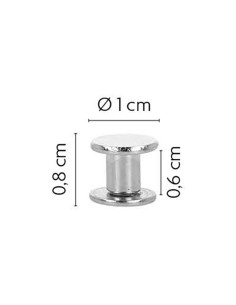 8 conjuntos de parafusos chicago 10 mm x 6 mm - Prata 2
