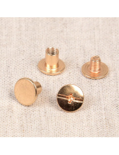 8 conjuntos de parafusos chicago 10 mm x 6 mm - Ouro