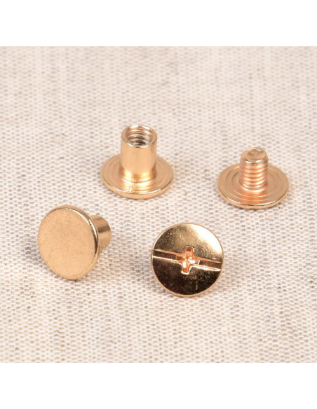8 conjuntos de parafusos chicago 10 mm x 6 mm - Ouro