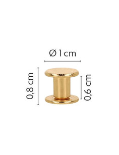 8 conjuntos de parafusos chicago 10 mm x 6 mm - Ouro 2