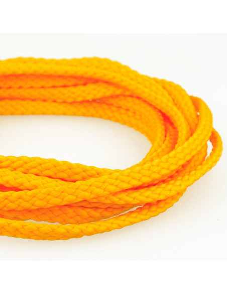 Anoraque com cordão plano - Amarelo alaranjado
