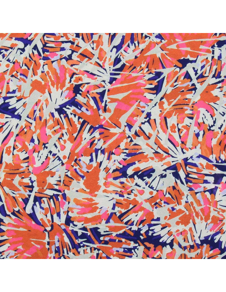 Tecido viscose fantasia - Fizia azul e rosa