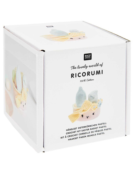 Kit de crochê - Cesta de Páscoa pastel