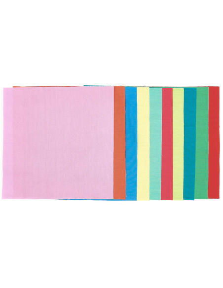 Conjunto de 10 cupões de tecidos especiais para bordado - Bright