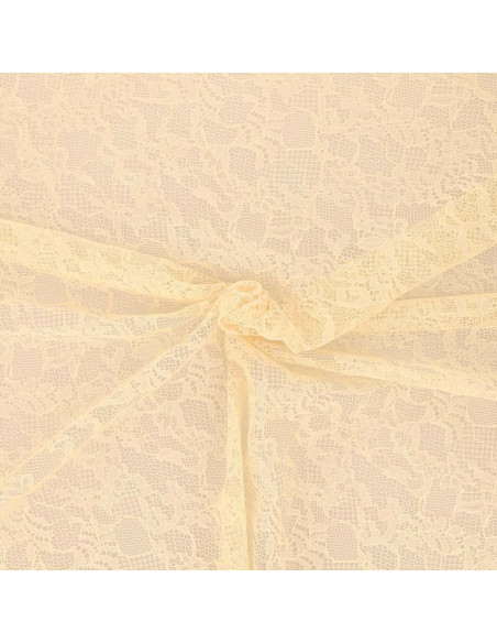 Tecido renda flor Pauline - Cru