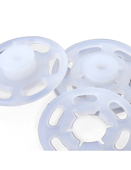 Botões de pressão plásticos transparentes 10 mm