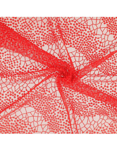 Tecido rendado Mila - Vermelho