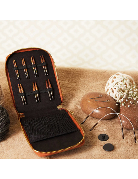 Conjunto de agulhas de tricô circulares mini KnitPro Ginger