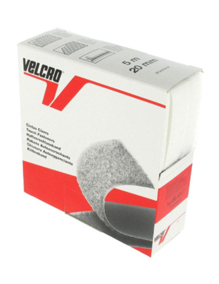 VELCRO® Brand para costurar branco 20 mm de largura caixa de 5 metros