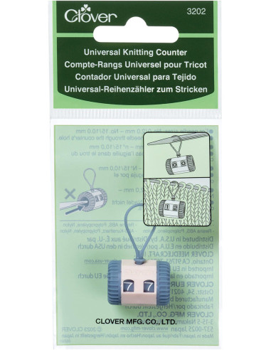 Contador de carreiras universal para tricô Clover