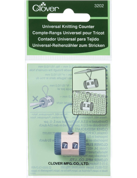 Contador de carreiras universal para tricô Clover