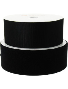 Rolo de 25 metros de adesivo preto da marca VELCRO® com 100 mm de largura