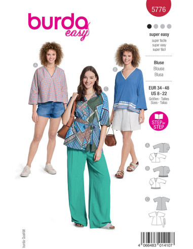 Molde de blusa - Burda 5776