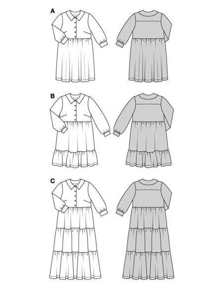 Molde de vestido - Burda 5802
