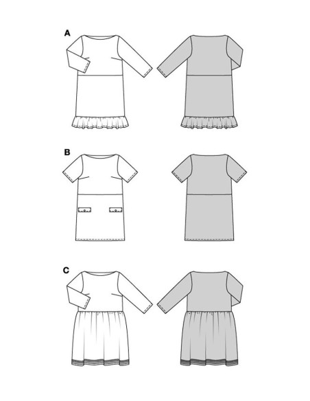 Molde de vestido - Burda 5804