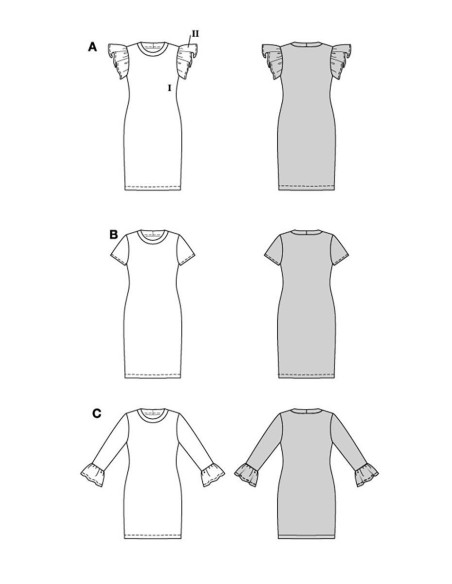 Molde de vestido - Burda 5805