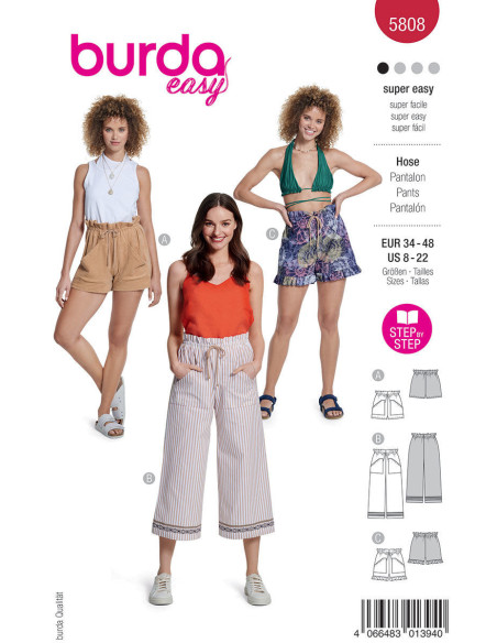 Molde de calça - Burda 5808