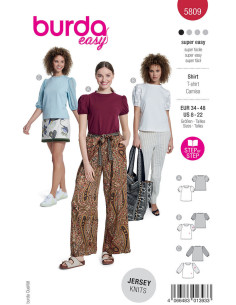 Molde de T-shirt - Burda 5809