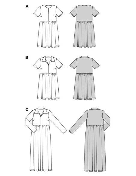 Molde de vestido - Burda 5829