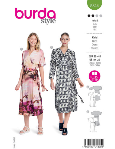 Molde de vestido - Burda 5844