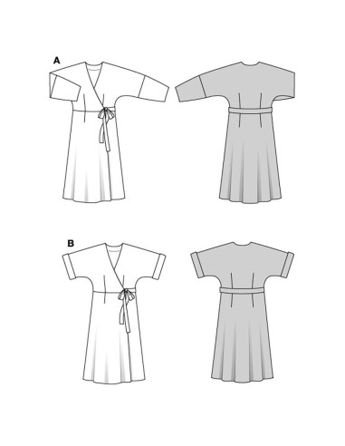 Molde de vestido - Burda 5844