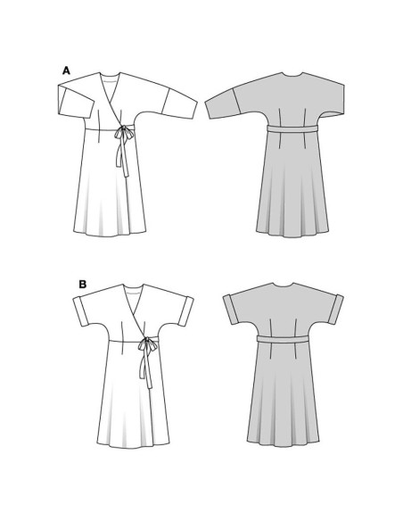 Molde de vestido - Burda 5844
