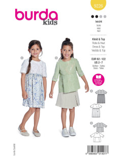 Molde de vestido e blusa - Burda 9226