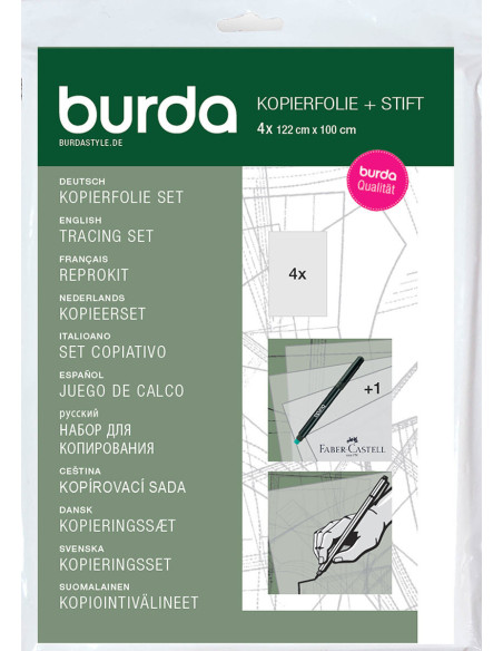 Filme plástico reprokit com lápis Burda