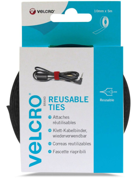 VELCRO® ONE-WRAP® Fitas de fixação 10mm x 5M preto
