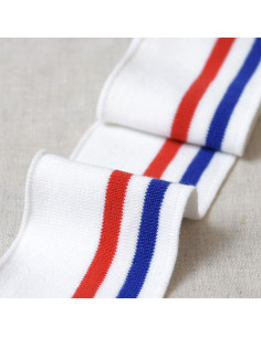 Punhos e cintura em ribana - Tricolor