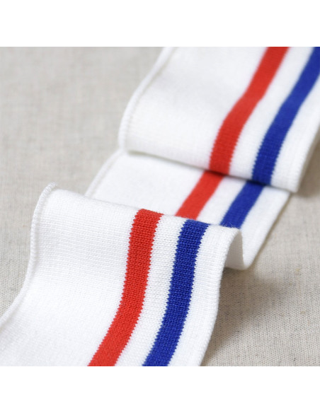 Punhos e cintura em ribana - Tricolor