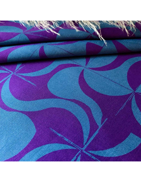 Tecido sarja de viscose Purple retro - My Dress Made