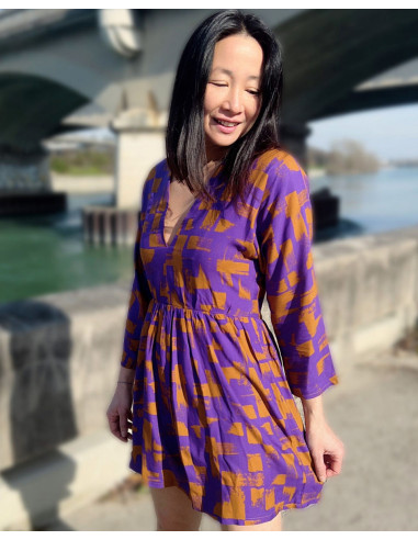 Tecido sarja de viscose Purple rain - My Dress Made