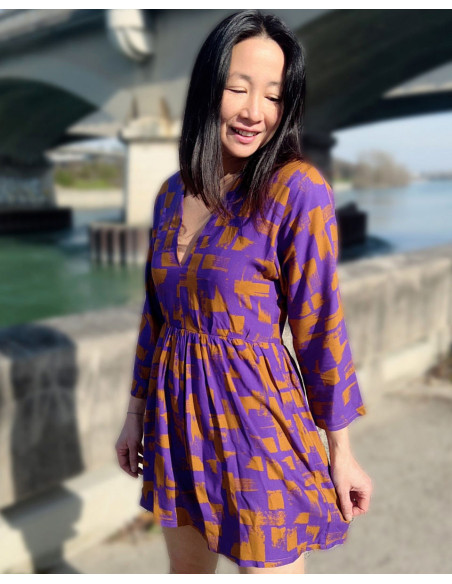 Tecido sarja de viscose Purple rain - My Dress Made