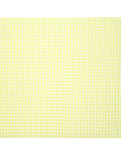 Tecido Seersucker xadrez - Amarelo 2