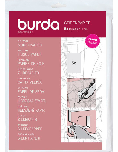 Papel de seda para moldes Burda