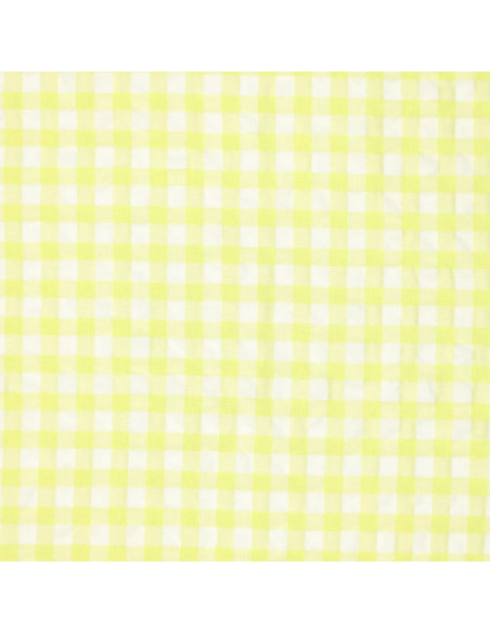 Tecido Seersucker xadrez - Amarelo