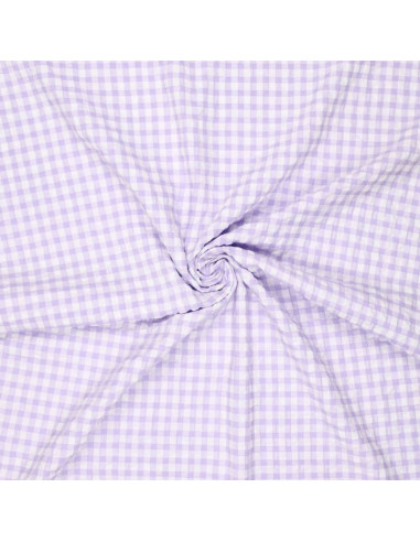 Tecido Seersucker xadrez - Roxo