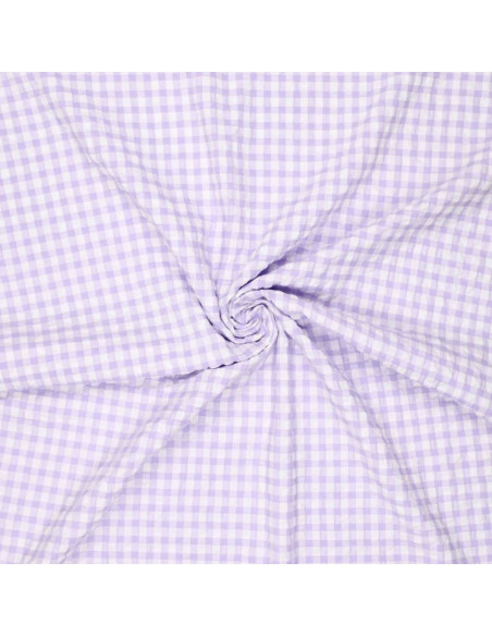 Tecido Seersucker xadrez - Roxo