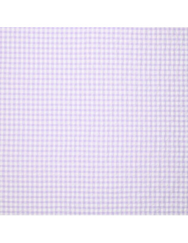 Tecido Seersucker xadrez - Roxo