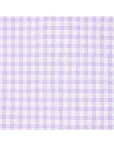Tecido Seersucker xadrez - Roxo
