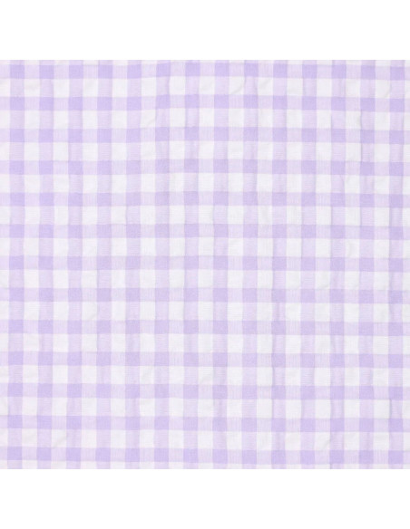 Tecido Seersucker xadrez - Roxo