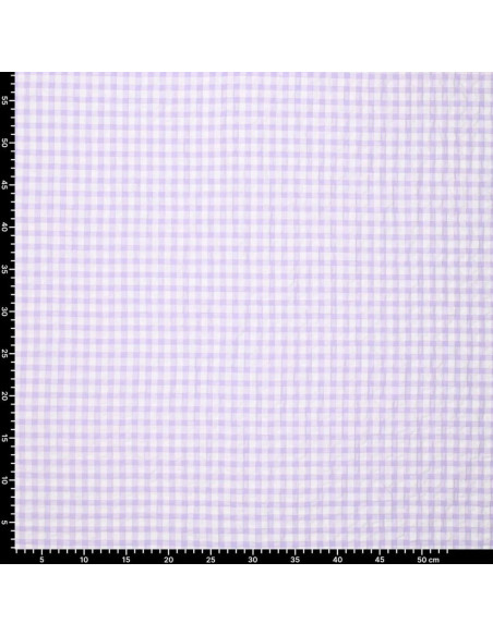 Tecido Seersucker xadrez - Roxo