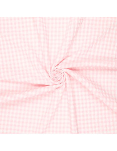 Tecido Seersucker xadrez - Rosa